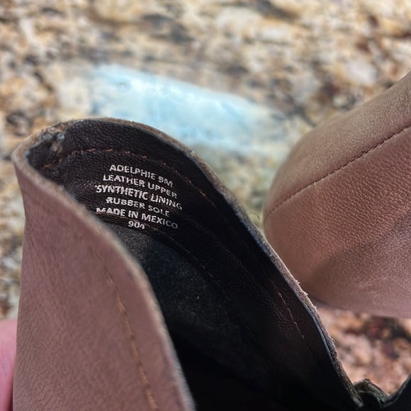 Steve Madden Adelphie Brown Tan Leather Boots Size 9 - Picture 4 of 11